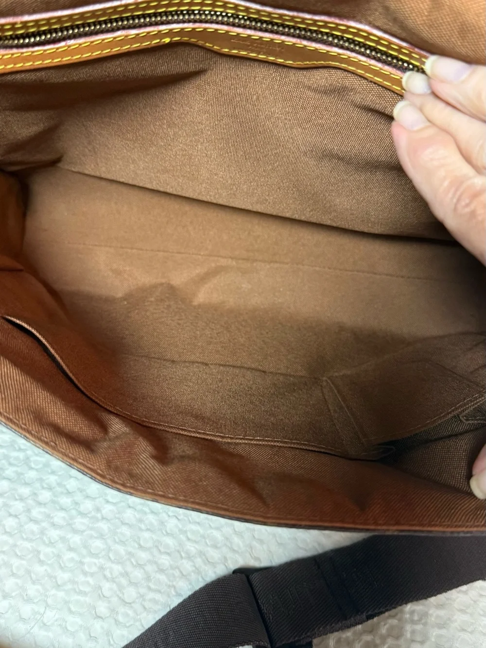 Louis Vuitton Monogram Canvas Messenger in Brown with Tan Trim